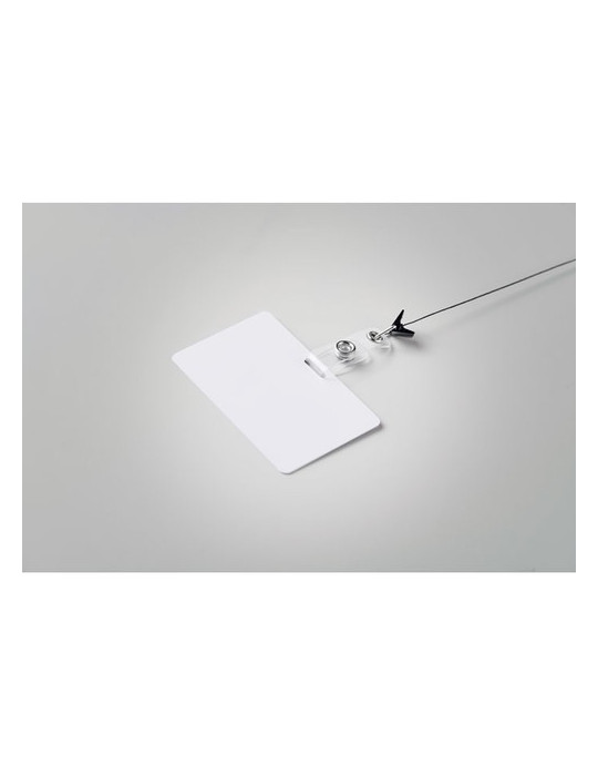 BADSMALL Badge pour lanyard 54 x 86 mm Couleurs : blanc goodies publicitaire événementiel