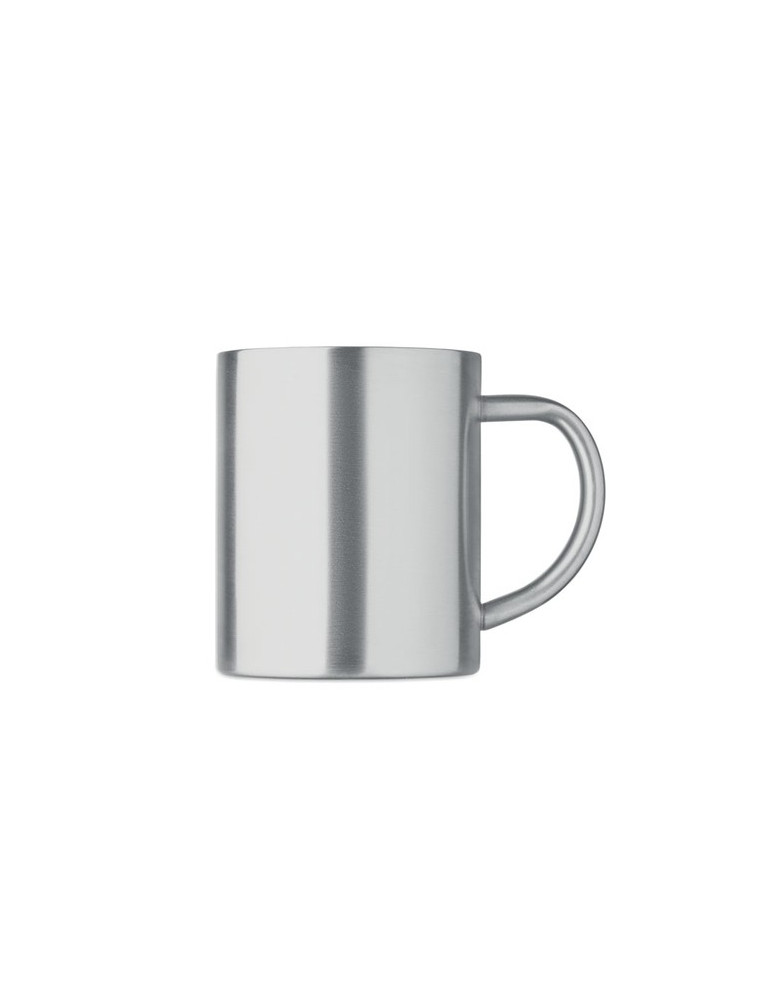 UTIL Mug en acier inox recyclé Couleurs : argenté mat personnalisable avec votre logo