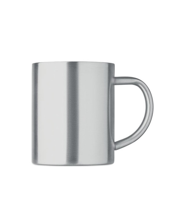 UTIL Mug en acier inox recyclé Couleurs : argenté mat personnalisable avec votre logo