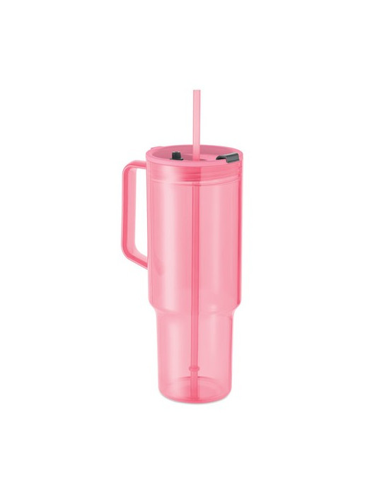 MUGORA Gobelet RPET 1200ml Couleurs : rose transparent