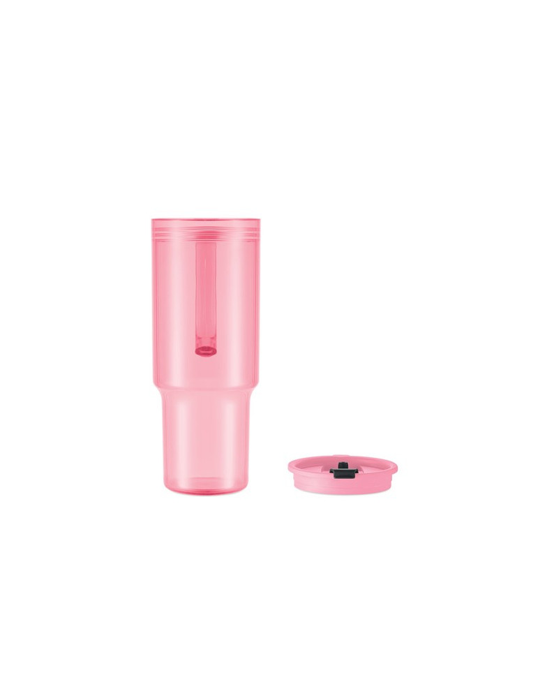 MUGORA Gobelet RPET 1200ml Couleurs : rose transparent objet promo petit budget
