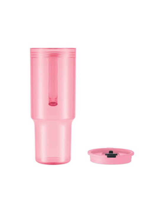 MUGORA Gobelet RPET 1200ml Couleurs : rose transparent objet promo petit budget