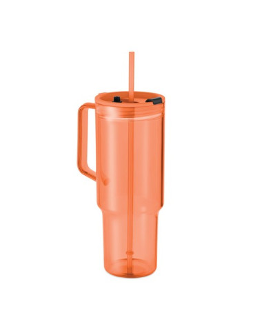 MUGORA Gobelet RPET 1200ml Couleurs : orange transparent goodies publicitaire événementiel
