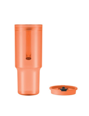 MUGORA Gobelet RPET 1200ml Couleurs : orange transparent cadeau affaires élégant