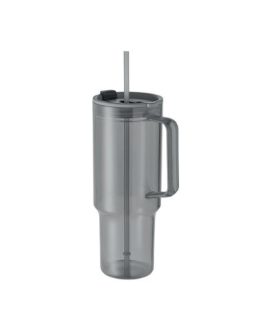 MUGORA Gobelet RPET 1200ml Couleurs : gris transparent cadeau collaborateur premium