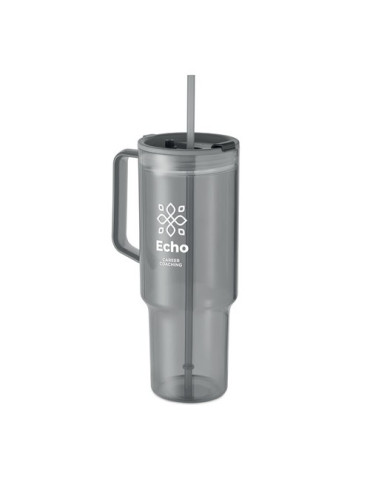 MUGORA Gobelet RPET 1200ml Couleurs : gris transparent objet promotionnel éco-responsable