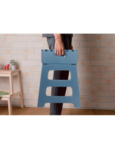 JAK Tabouret portable et pliable Couleurs : bleu pétrole impression logo haute qualité