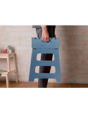 JAK Tabouret portable et pliable Couleurs : bleu pétrole impression logo haute qualité