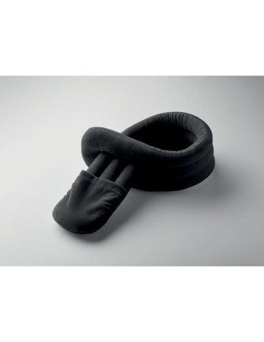 WRAP IT Coussin de voyage fléxible Couleurs : noir personnalisable avec votre logo