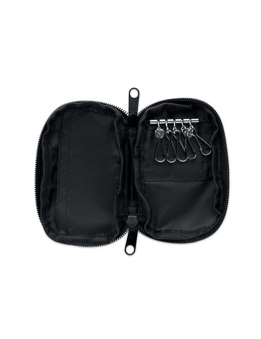 ROVER Trousse à clés en 300D RPET Couleurs : noir cadeau entreprise pas cher