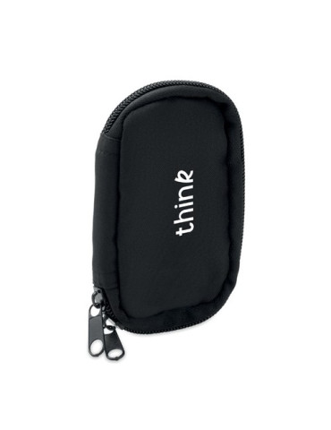 ROVER Trousse à clés en 300D RPET Couleurs : noir marquage laser ultra précis