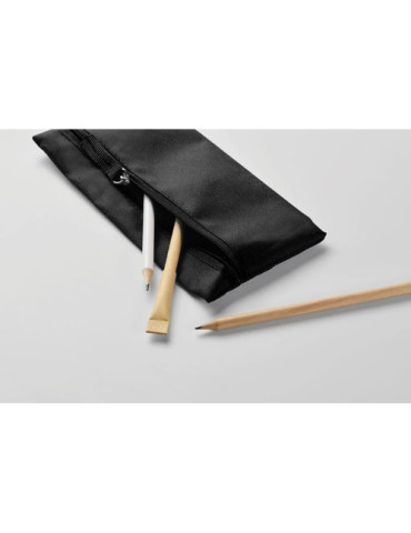 STUDY Trousse à crayons avec zip Couleurs : noir goodies entreprise design