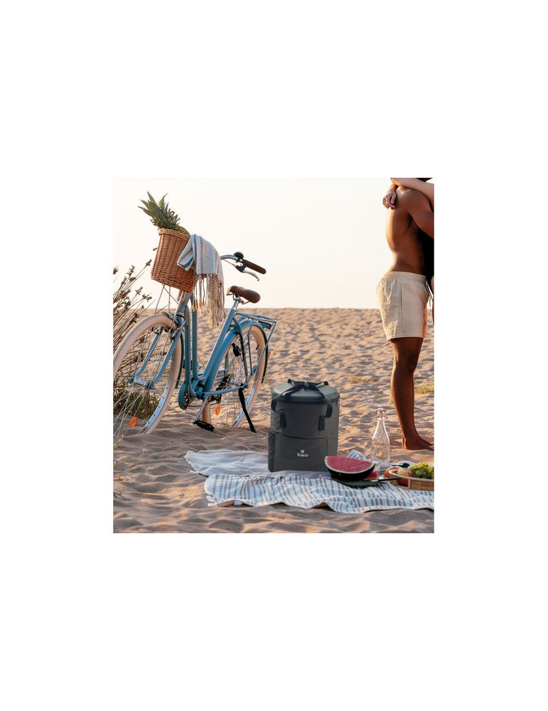 COLDI Sac à dos isotherme 600D RPET Couleurs : pierre marquage laser ultra précis