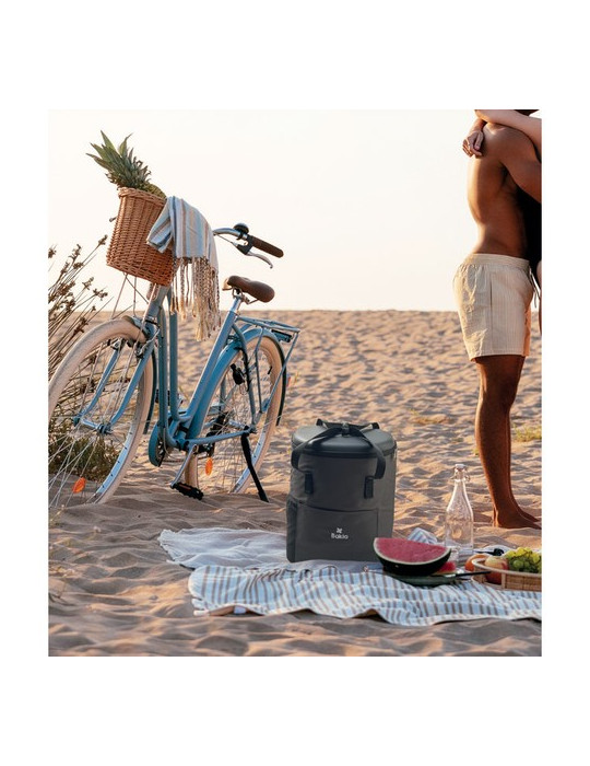 COLDI Sac à dos isotherme 600D RPET Couleurs : pierre marquage laser ultra précis