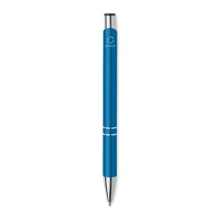 Stylo à bille  en aluminium recyclé personnalisable - BERN RA Matières : aluminium recyclé  Couleurs : turquoise impression logo