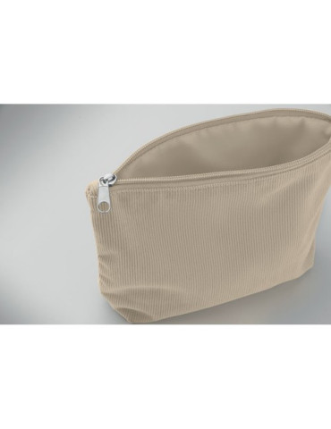 CORDY T Trousse en velours côtelé Couleurs : beige accessoire événementiel unique