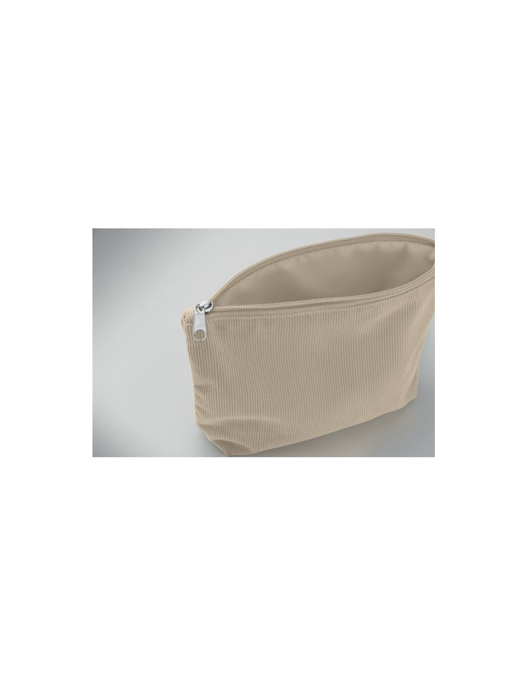 CORDY T Trousse en velours côtelé Couleurs : beige accessoire événementiel unique