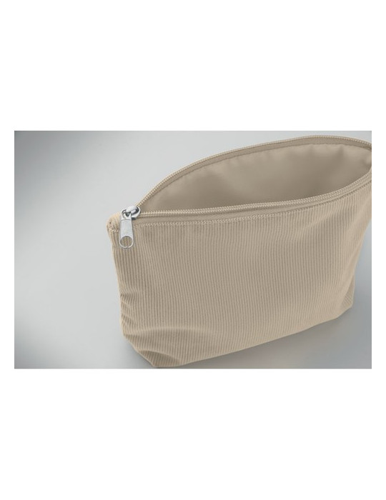 CORDY T Trousse en velours côtelé Couleurs : beige accessoire événementiel unique