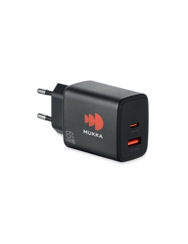 EXTEN Adaptateur/chargeur mural UE Couleurs : noir impression haute définition