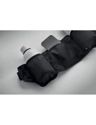 STEADY Sac de sport 420D RPET Couleurs : noir marquage laser ultra précis