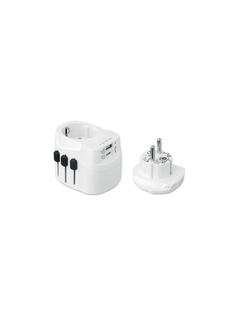 PRO LIGHT USB AC30 PD Adaptateur SKROSS® 30W Couleurs : blanc personnalisable avec votre logo