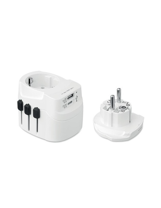 PRO LIGHT USB AC30 PD Adaptateur SKROSS® 30W Couleurs : blanc personnalisable avec votre logo