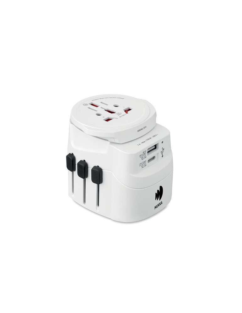 PRO LIGHT USB AC30 PD Adaptateur SKROSS® 30W Couleurs : blanc marquage laser ultra précis