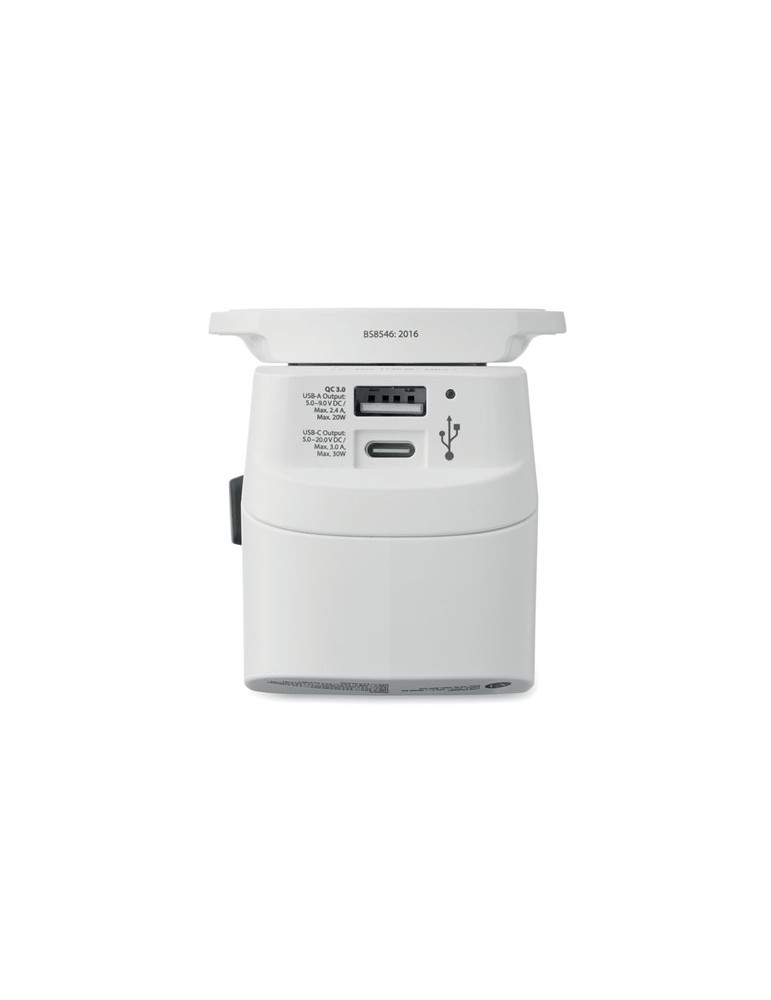 PRO LIGHT USB AC30 PD Adaptateur SKROSS® 30W Couleurs : blanc accessoire événementiel unique