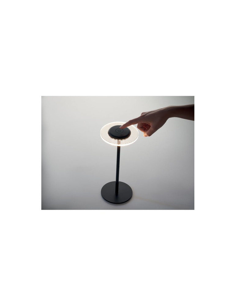LOUNGE Lampe rechargeable en fer Couleurs : noir cadeau collaborateur premium