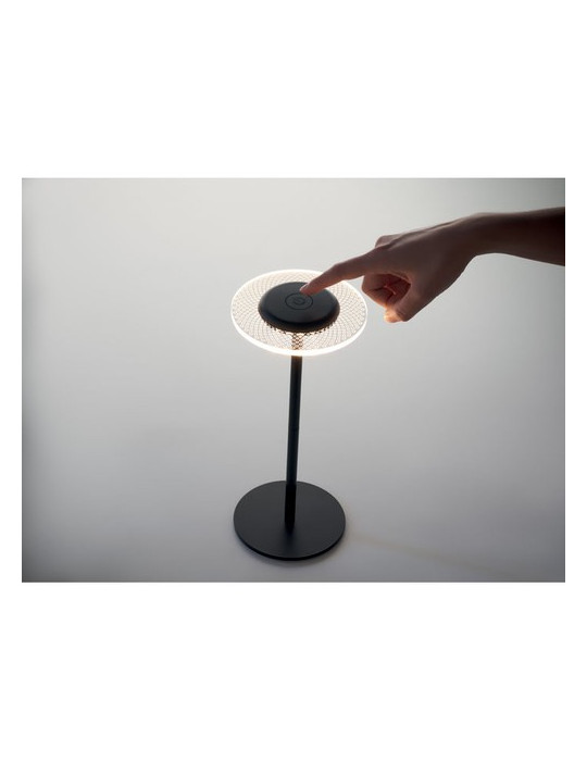 LOUNGE Lampe rechargeable en fer Couleurs : noir cadeau collaborateur premium