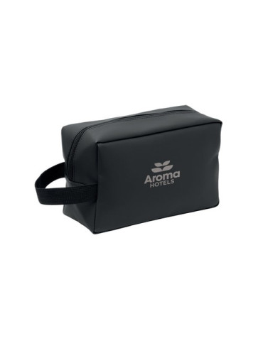 DOPPKIT Trousse de toilette 600D RPET Couleurs : noir goodies publicitaire événementiel