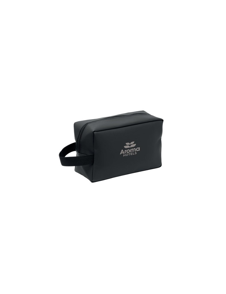 DOPPKIT Trousse de toilette 600D RPET Couleurs : noir goodies publicitaire événementiel