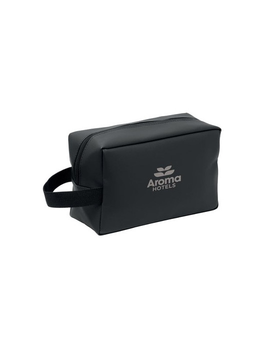 DOPPKIT Trousse de toilette 600D RPET Couleurs : noir goodies publicitaire événementiel