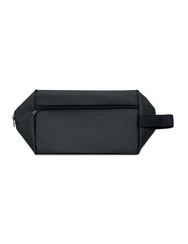 DOPPKIT Trousse de toilette 600D RPET Couleurs : noir marquage laser ultra précis
