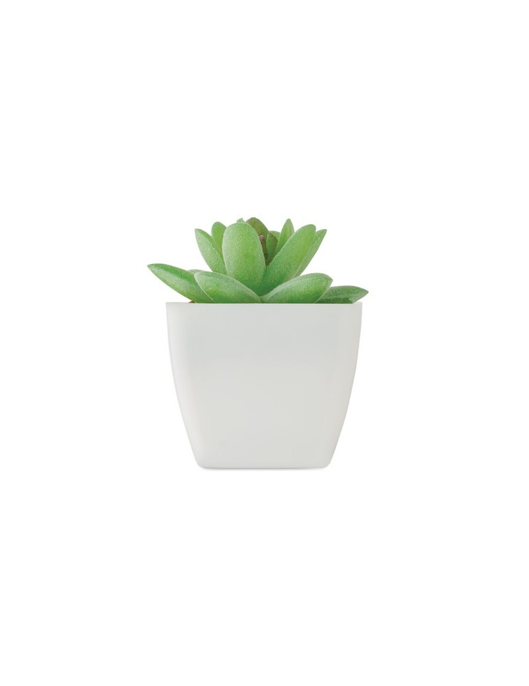 ARTIGRAP Mini plante artificielle Couleurs : blanc personnalisable avec votre logo