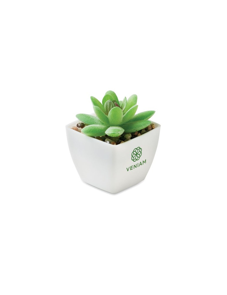 ARTIGRAP Mini plante artificielle Couleurs : blanc goodies publicitaire événementiel