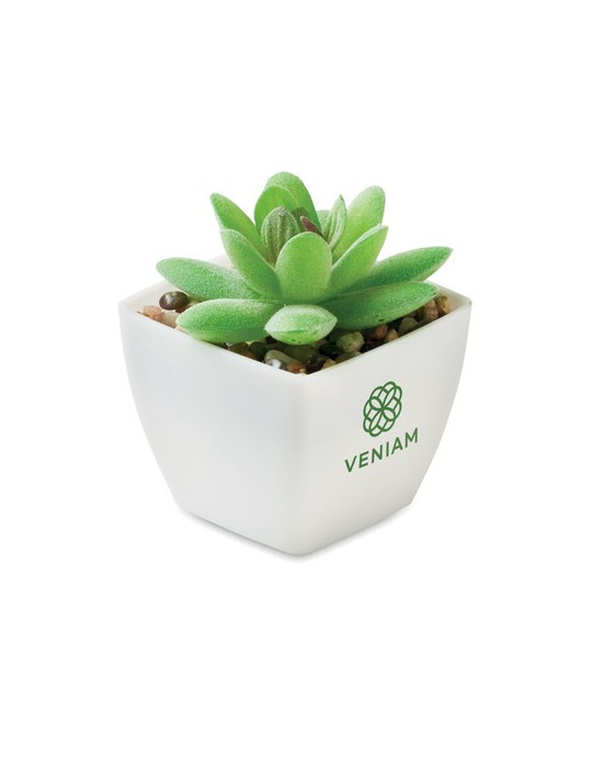 ARTIGRAP Mini plante artificielle Couleurs : blanc goodies publicitaire événementiel