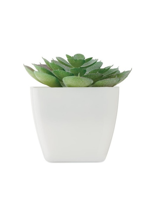 ARTIECHE Mini plante artificielle Couleurs : blanc personnalisable avec votre logo