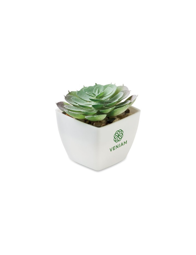 ARTIECHE Mini plante artificielle Couleurs : blanc goodies publicitaire événementiel