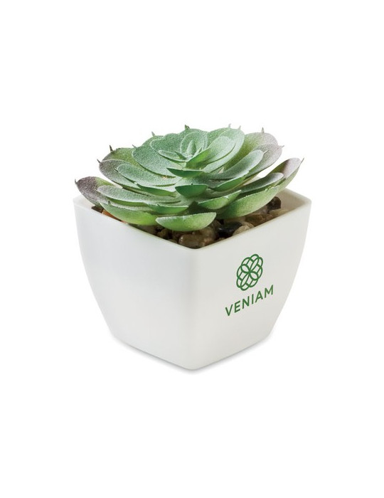 ARTIECHE Mini plante artificielle Couleurs : blanc goodies publicitaire événementiel