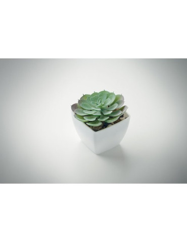 ARTIECHE Mini plante artificielle Couleurs : blanc impression haute définition