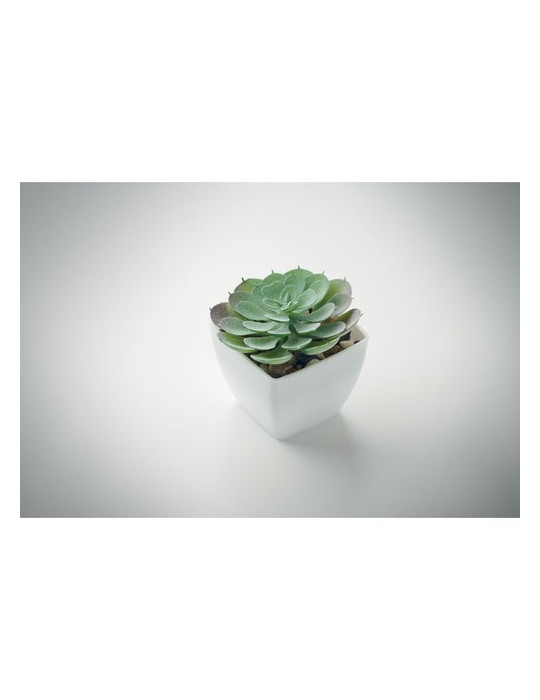 ARTIECHE Mini plante artificielle Couleurs : blanc impression haute définition