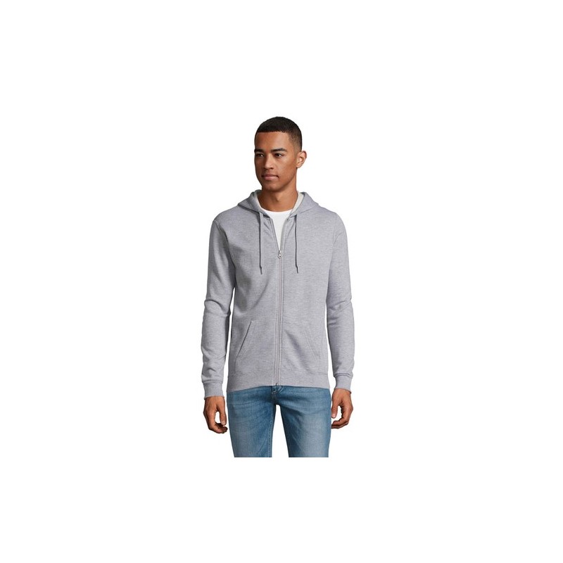 Hoodie Uni Personnalisé 260g - STONE Matières : coton Taille textile : XS Couleurs : gris chiné personnalisable avec votre logo