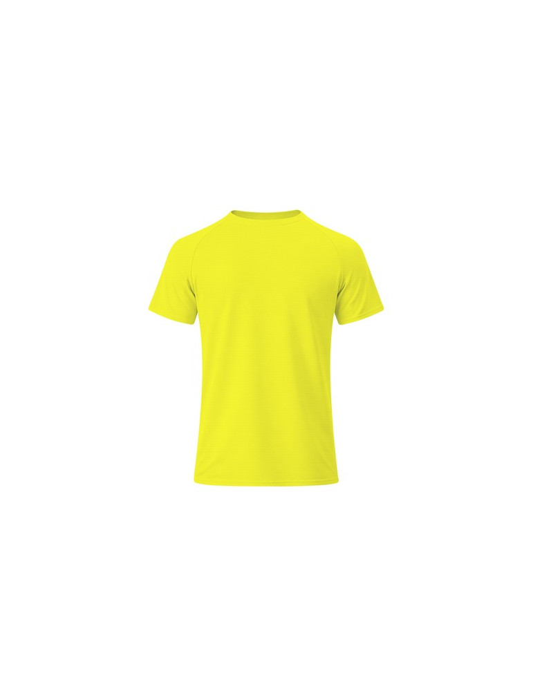 T-Shirt Enfant Cocker Matières : polyester Taille textile : 9/10 ans Couleurs : jaune fluo marquage couleur éclatante