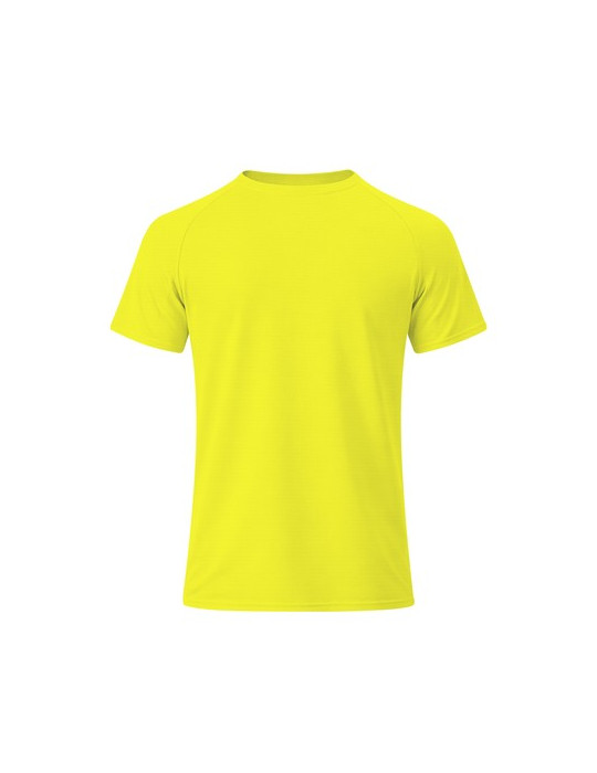 T-Shirt Enfant Cocker Matières : polyester Taille textile : 7/8 ans Couleurs : jaune fluo personnalisable avec votre logo