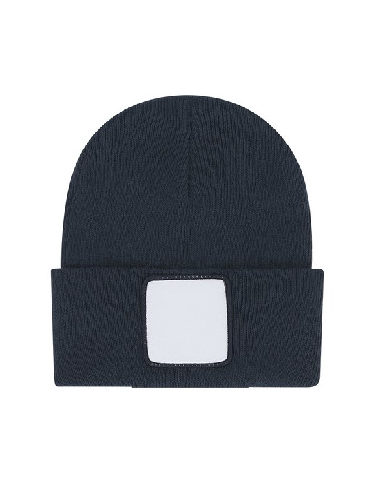 Bonnet Tigar Matières : acrylique Couleurs : bleu marine personnalisable avec votre logo