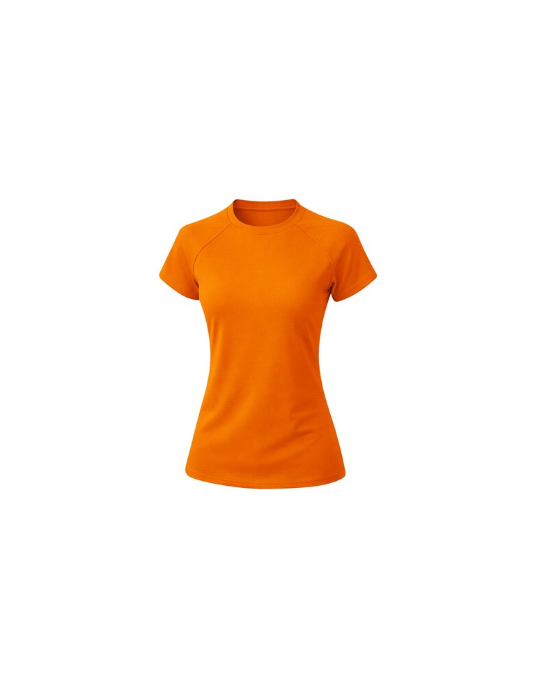 T-Shirt Femme Cocker Matières : polyester Taille textile : L Couleurs : orange fluo impression logo haute qualité