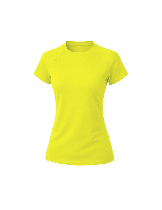 T-Shirt Femme Cocker Matières : polyester Taille textile : XL Couleurs : jaune fluo cadeau client original