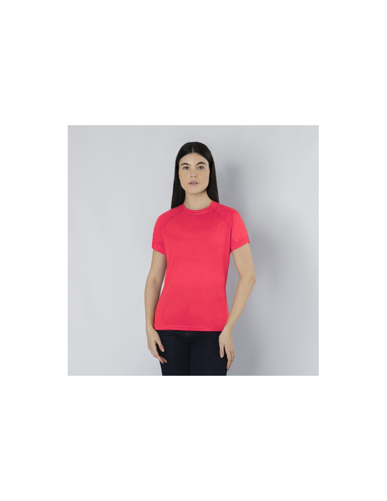 T-Shirt Femme Cocker Matières : polyester Taille textile : M Couleurs : rose fluo personnalisable avec votre logo