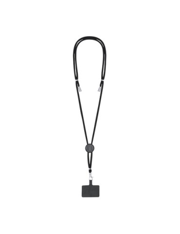 Lanyard Support Zaret Matières : polyester Couleurs : noir objet promotionnel éco-responsable